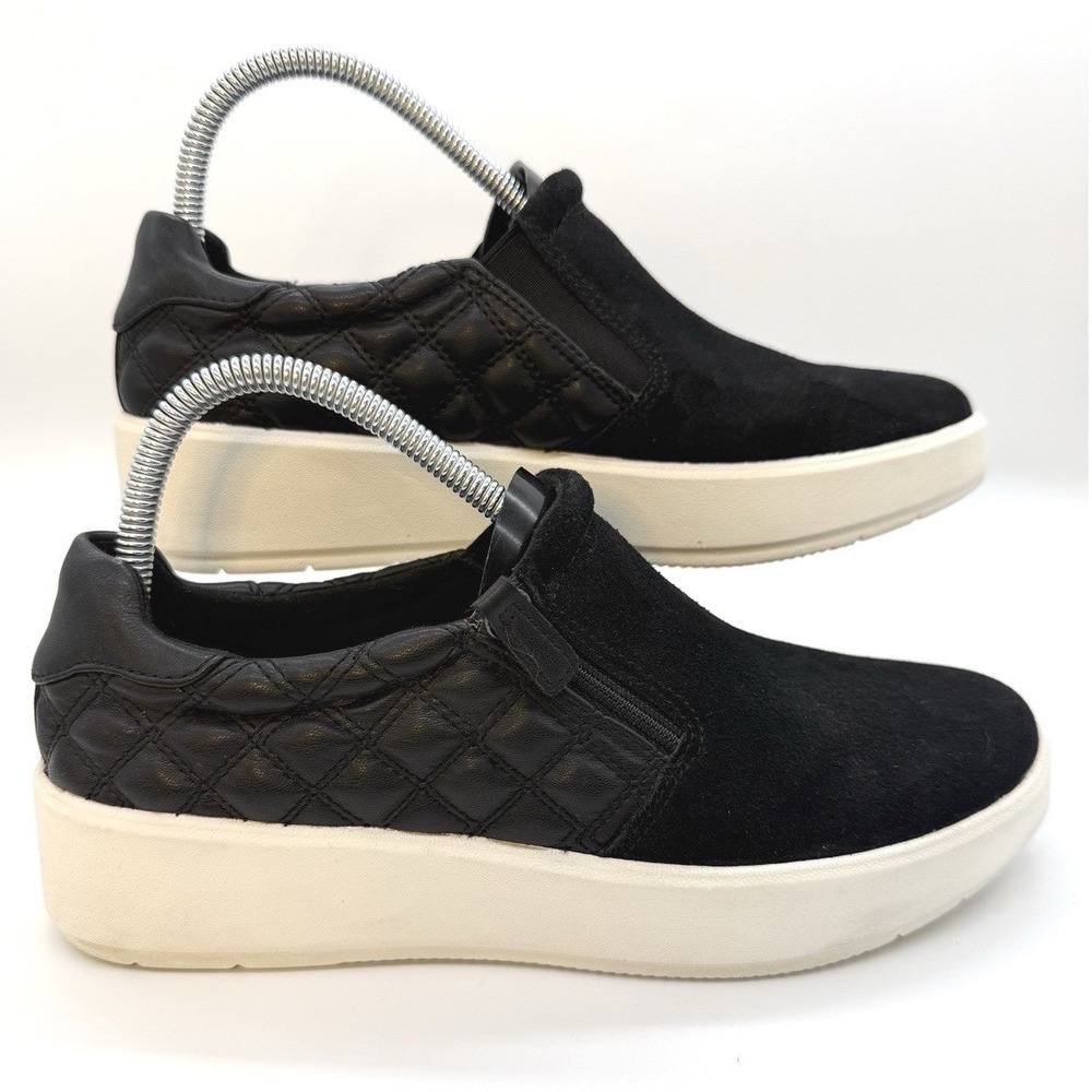 Clarks Collection Quilted Slip-On Sneakers Layton Step Black 9 M